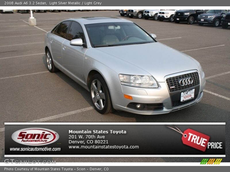 Light Silver Metallic / Light Grey 2008 Audi A6 3.2 Sedan