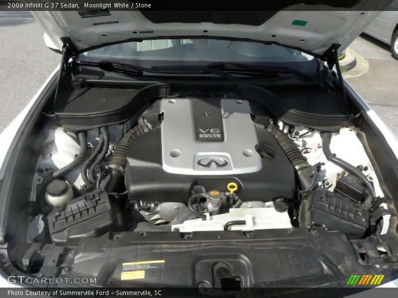 Moonlight White / Stone 2009 Infiniti G 37 Sedan