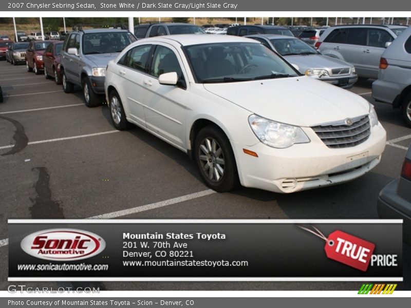 Stone White / Dark Slate Gray/Light Slate Gray 2007 Chrysler Sebring Sedan