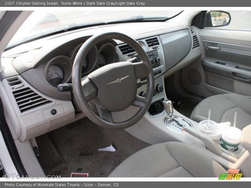 Stone White / Dark Slate Gray/Light Slate Gray 2007 Chrysler Sebring Sedan