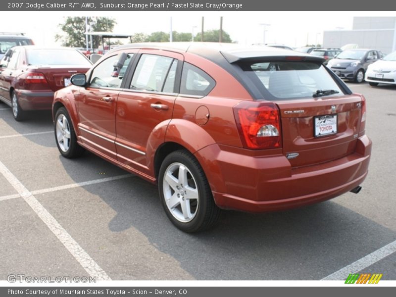Sunburst Orange Pearl / Pastel Slate Gray/Orange 2007 Dodge Caliber R/T AWD