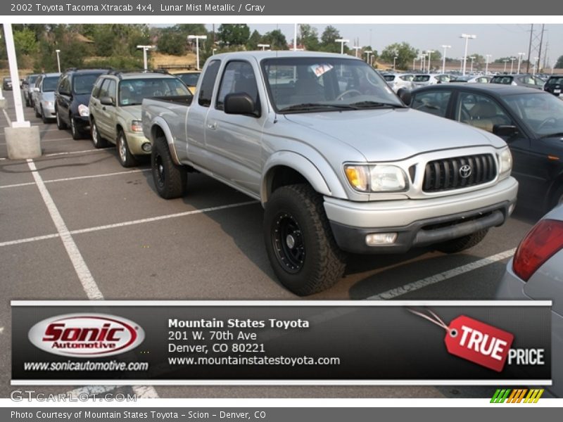 Lunar Mist Metallic / Gray 2002 Toyota Tacoma Xtracab 4x4