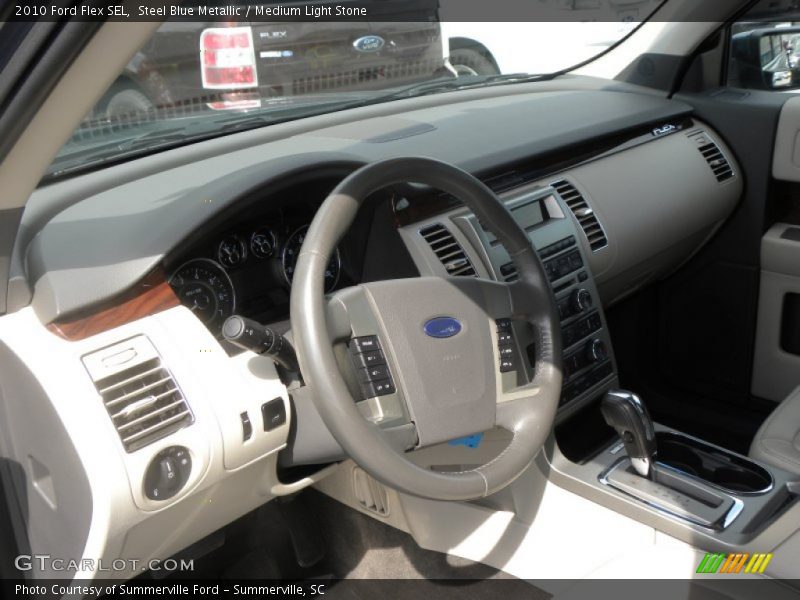 Steel Blue Metallic / Medium Light Stone 2010 Ford Flex SEL