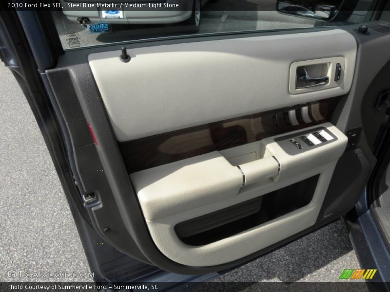 Steel Blue Metallic / Medium Light Stone 2010 Ford Flex SEL