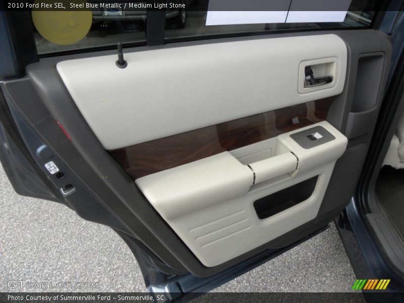 Steel Blue Metallic / Medium Light Stone 2010 Ford Flex SEL