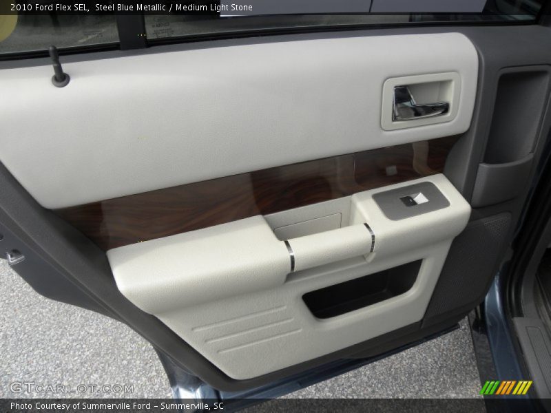 Steel Blue Metallic / Medium Light Stone 2010 Ford Flex SEL