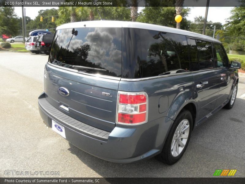 Steel Blue Metallic / Medium Light Stone 2010 Ford Flex SEL