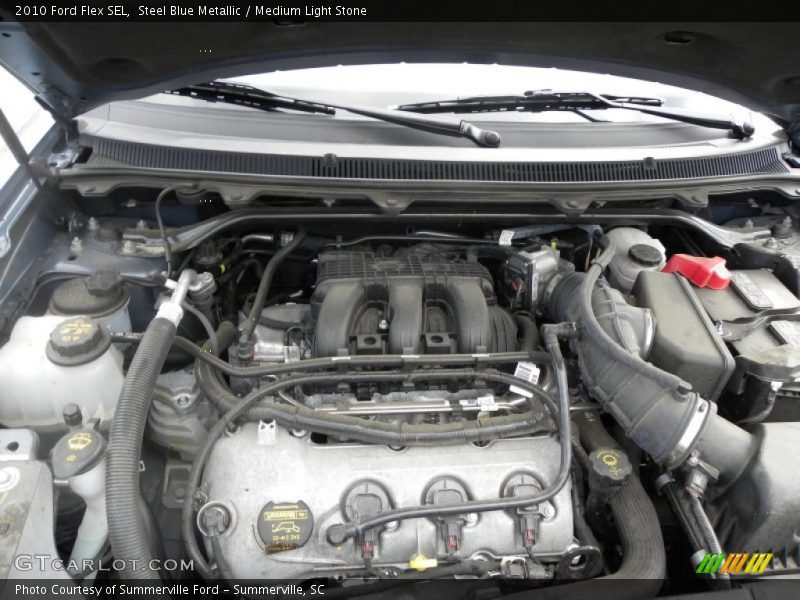 Steel Blue Metallic / Medium Light Stone 2010 Ford Flex SEL