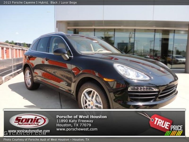 Black / Luxor Beige 2013 Porsche Cayenne S Hybrid