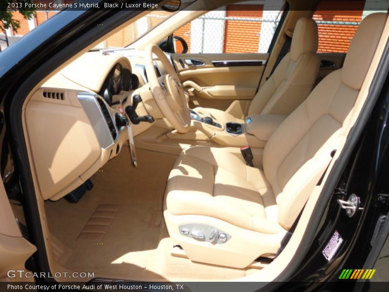Black / Luxor Beige 2013 Porsche Cayenne S Hybrid