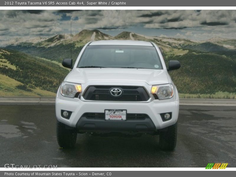 Super White / Graphite 2012 Toyota Tacoma V6 SR5 Access Cab 4x4