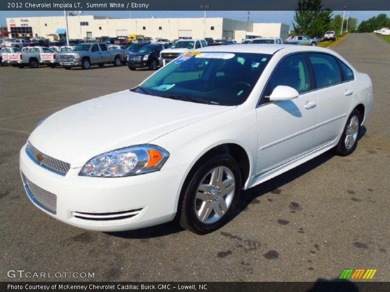 Summit White / Ebony 2012 Chevrolet Impala LT