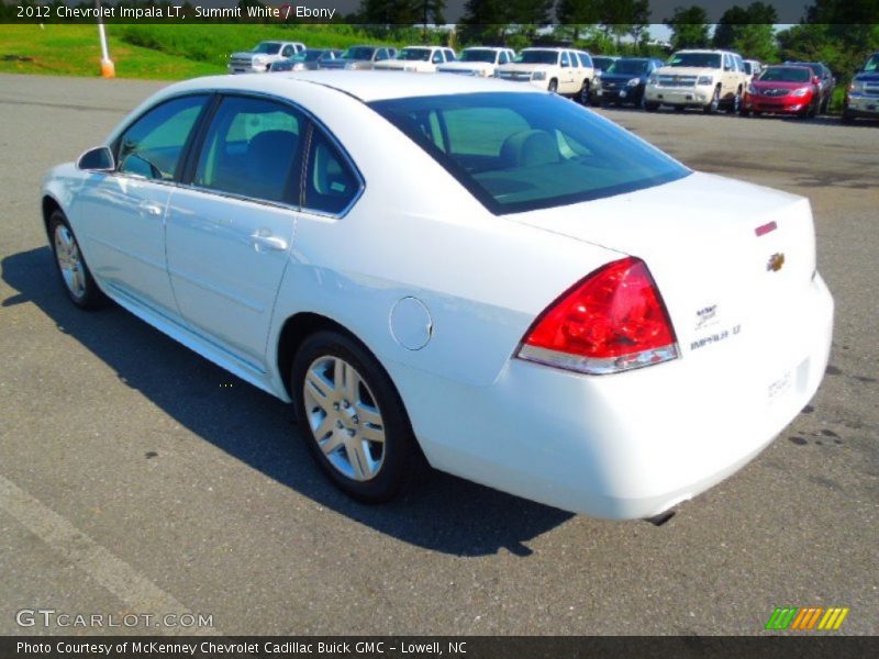 Summit White / Ebony 2012 Chevrolet Impala LT