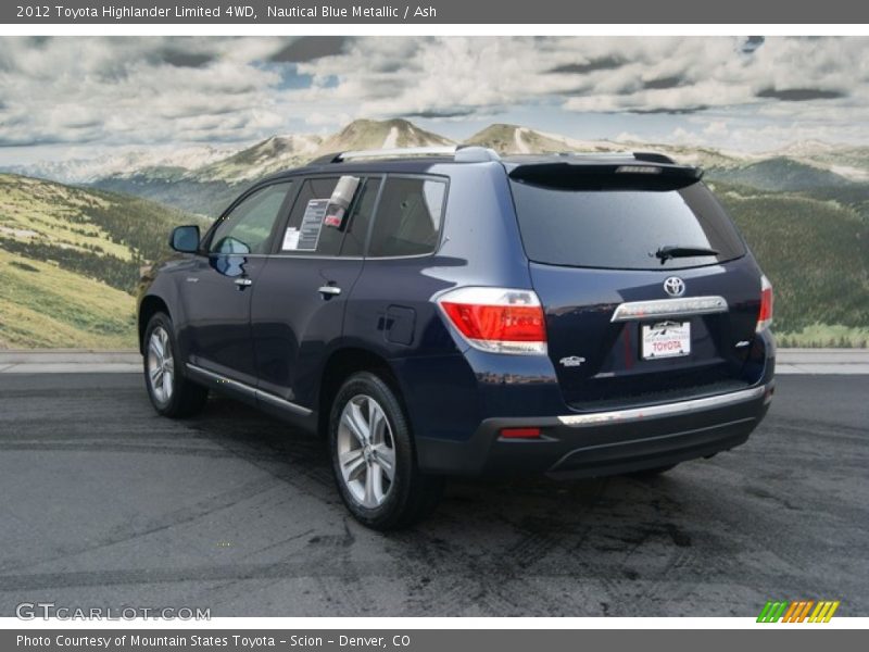 Nautical Blue Metallic / Ash 2012 Toyota Highlander Limited 4WD
