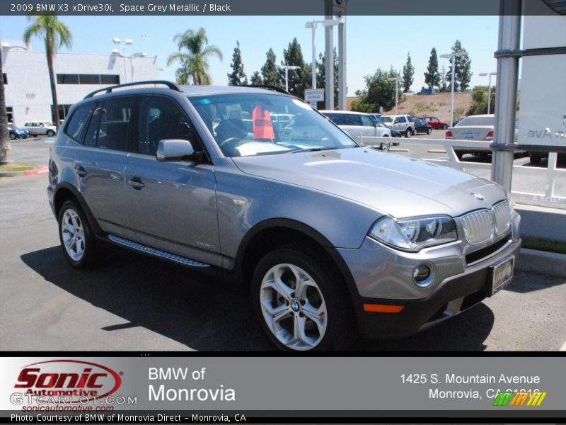 Space Grey Metallic / Black 2009 BMW X3 xDrive30i