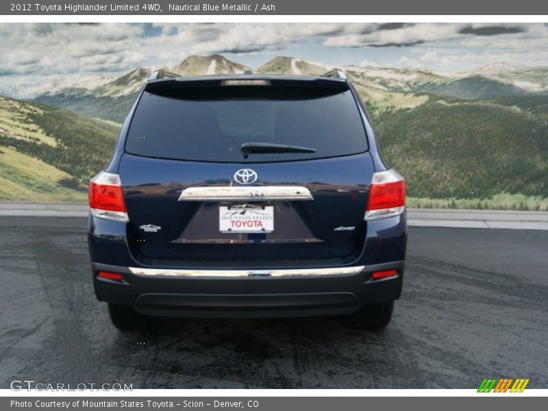 Nautical Blue Metallic / Ash 2012 Toyota Highlander Limited 4WD