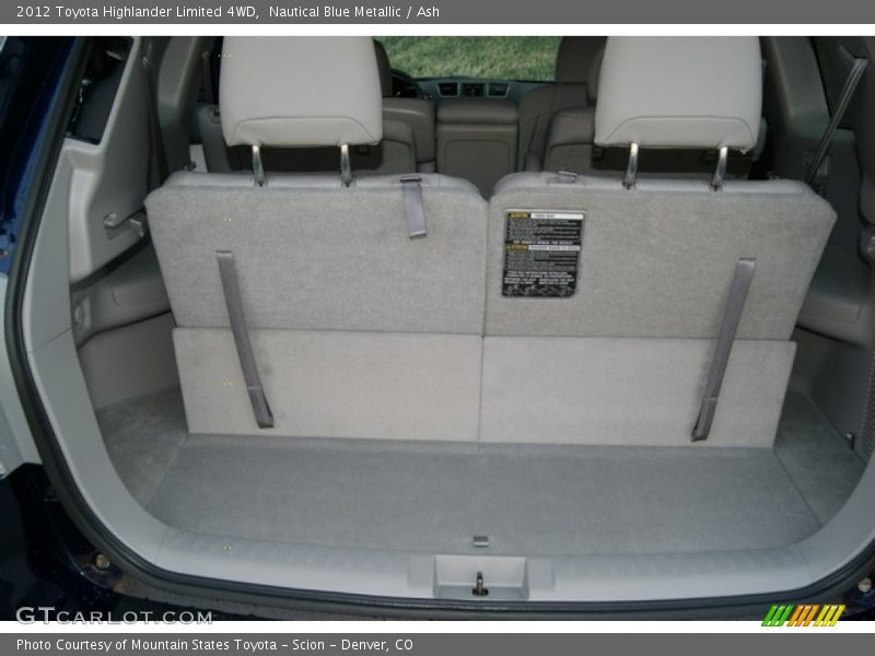 Nautical Blue Metallic / Ash 2012 Toyota Highlander Limited 4WD