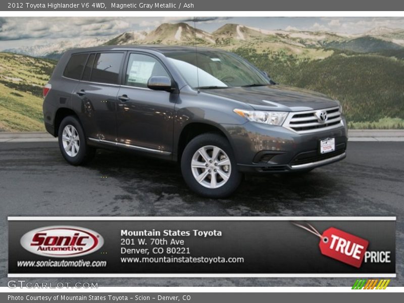 Magnetic Gray Metallic / Ash 2012 Toyota Highlander V6 4WD