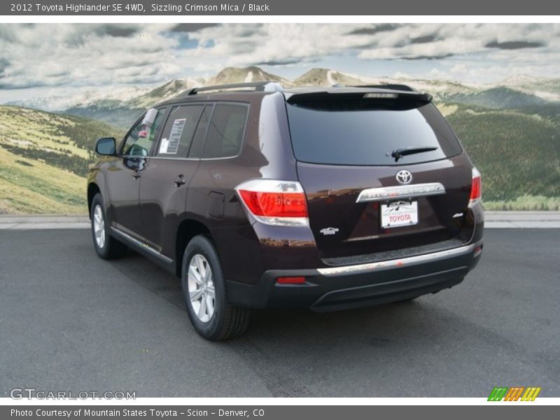 Sizzling Crimson Mica / Black 2012 Toyota Highlander SE 4WD