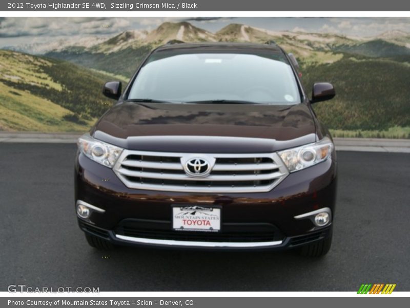 Sizzling Crimson Mica / Black 2012 Toyota Highlander SE 4WD