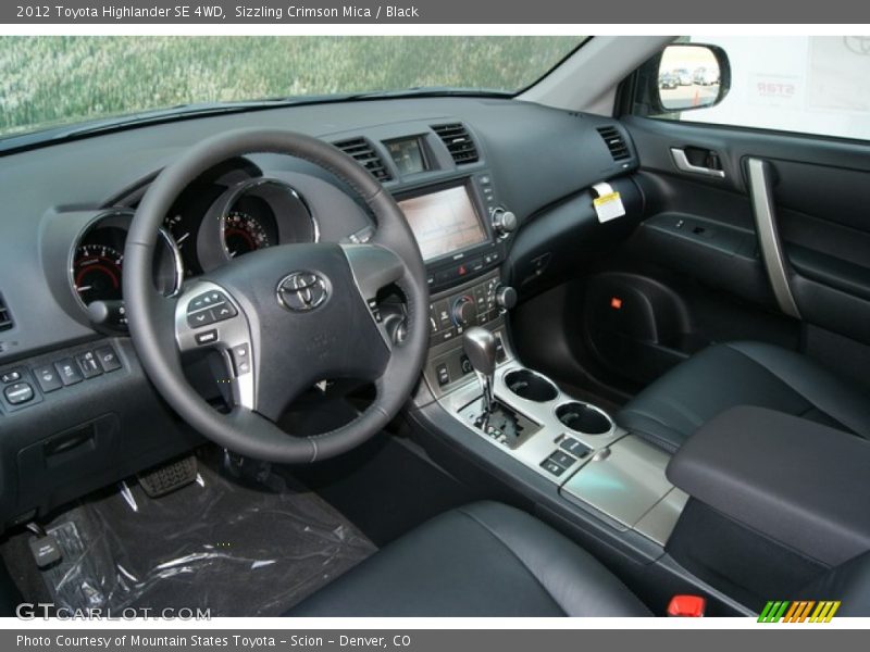Sizzling Crimson Mica / Black 2012 Toyota Highlander SE 4WD