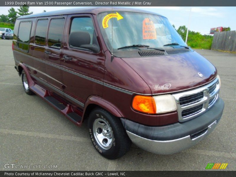 Director Red Metallic / Mist Gray 1999 Dodge Ram Van 1500 Passenger Conversion