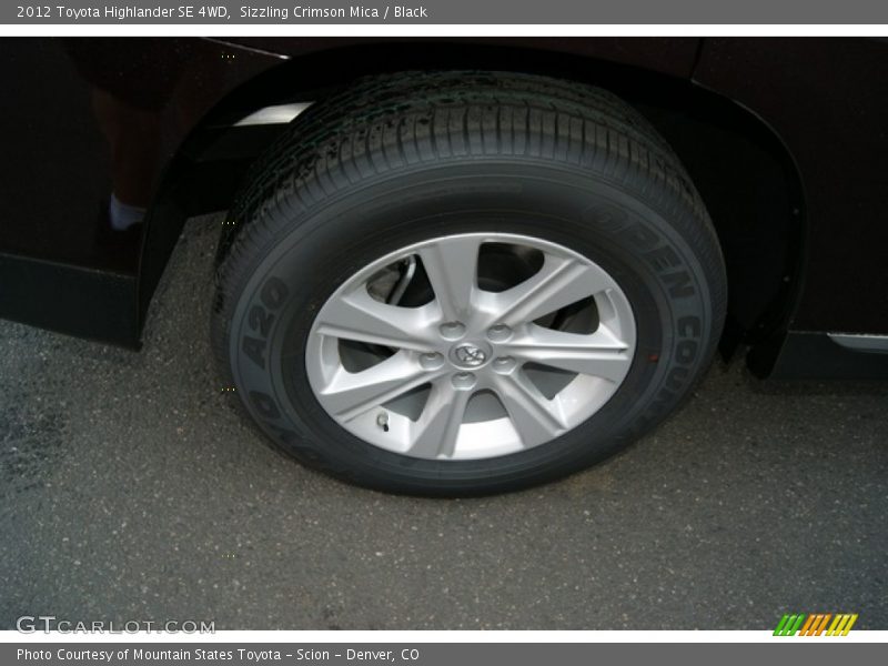 Sizzling Crimson Mica / Black 2012 Toyota Highlander SE 4WD