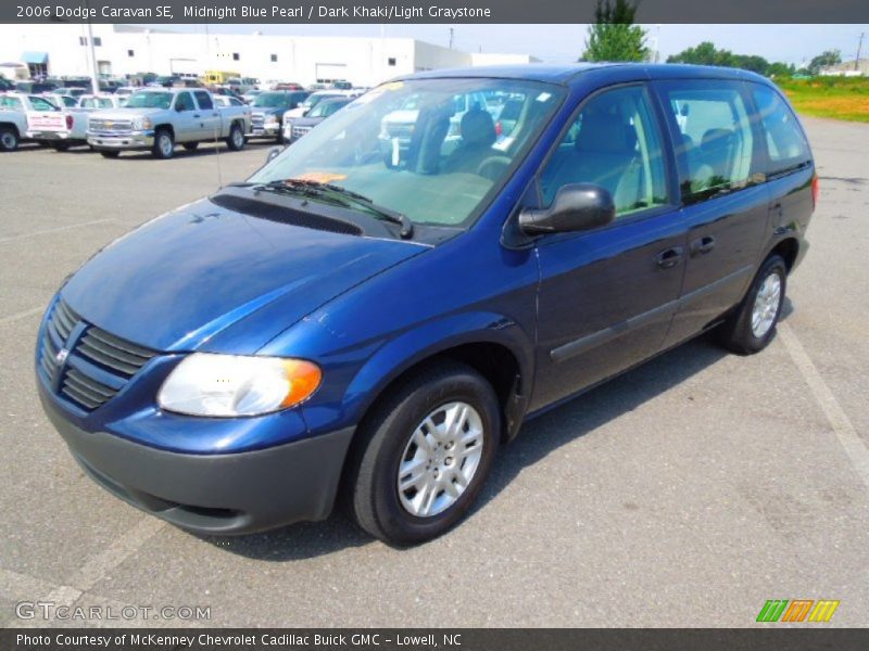 Midnight Blue Pearl / Dark Khaki/Light Graystone 2006 Dodge Caravan SE