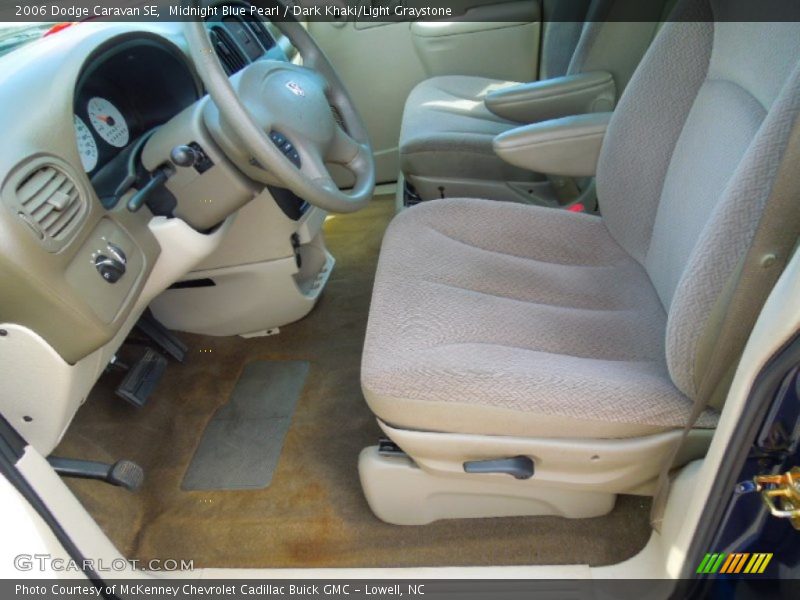Midnight Blue Pearl / Dark Khaki/Light Graystone 2006 Dodge Caravan SE