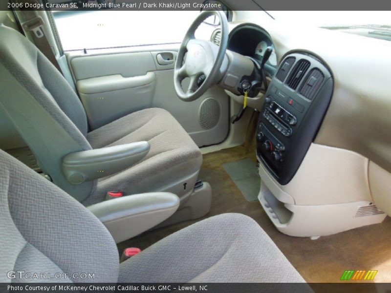 Midnight Blue Pearl / Dark Khaki/Light Graystone 2006 Dodge Caravan SE