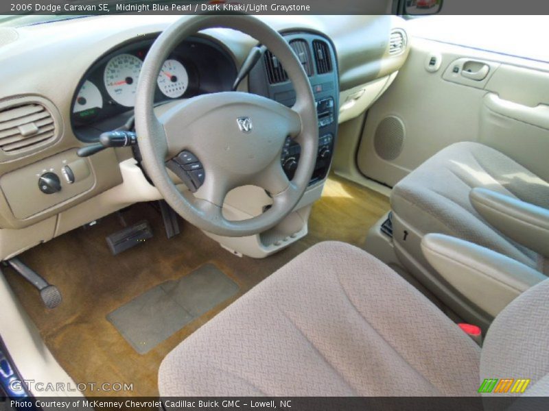 Midnight Blue Pearl / Dark Khaki/Light Graystone 2006 Dodge Caravan SE