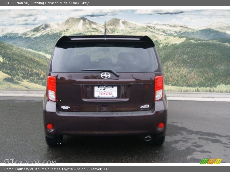 Sizzling Crimson Mica / Dark Gray 2012 Scion xB