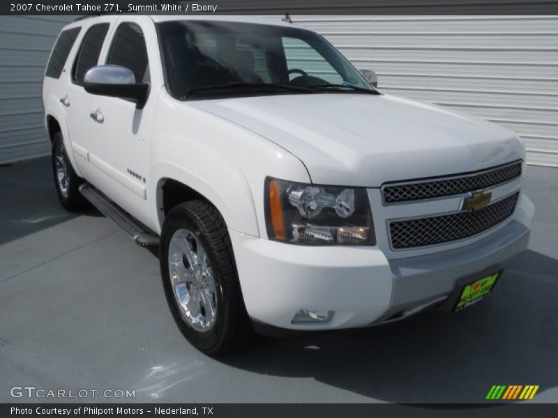 Summit White / Ebony 2007 Chevrolet Tahoe Z71