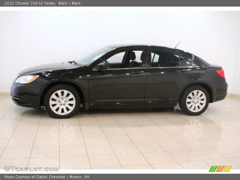 Black / Black 2012 Chrysler 200 LX Sedan