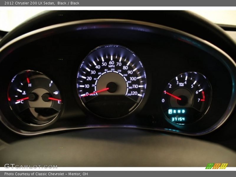 Black / Black 2012 Chrysler 200 LX Sedan