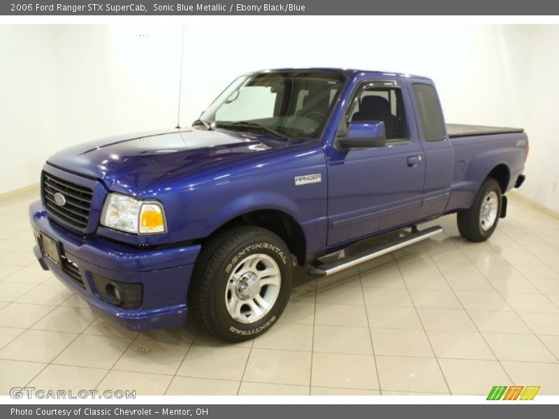 Sonic Blue Metallic / Ebony Black/Blue 2006 Ford Ranger STX SuperCab
