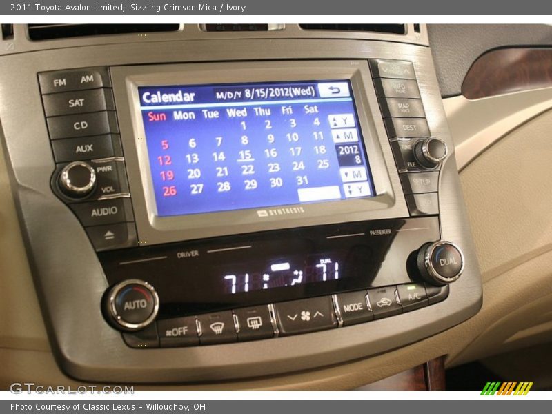 Sizzling Crimson Mica / Ivory 2011 Toyota Avalon Limited