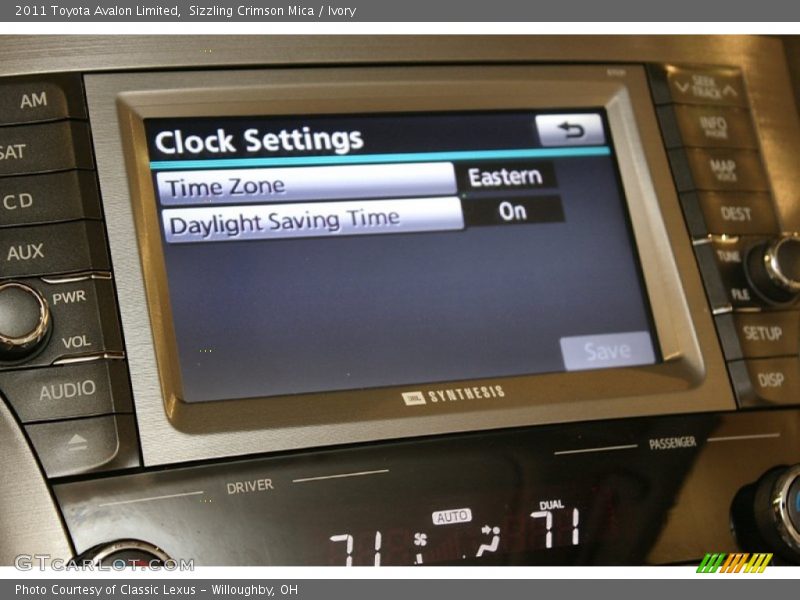 Sizzling Crimson Mica / Ivory 2011 Toyota Avalon Limited