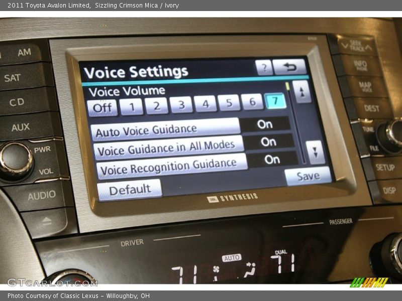 Sizzling Crimson Mica / Ivory 2011 Toyota Avalon Limited
