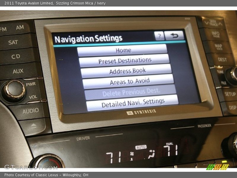 Sizzling Crimson Mica / Ivory 2011 Toyota Avalon Limited