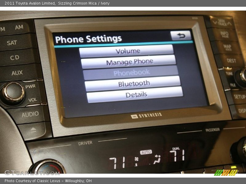 Sizzling Crimson Mica / Ivory 2011 Toyota Avalon Limited