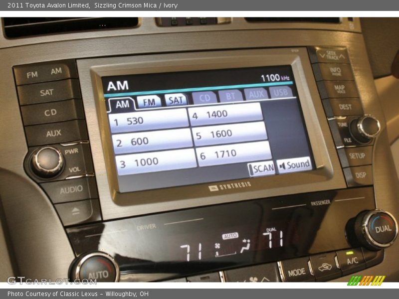 Sizzling Crimson Mica / Ivory 2011 Toyota Avalon Limited