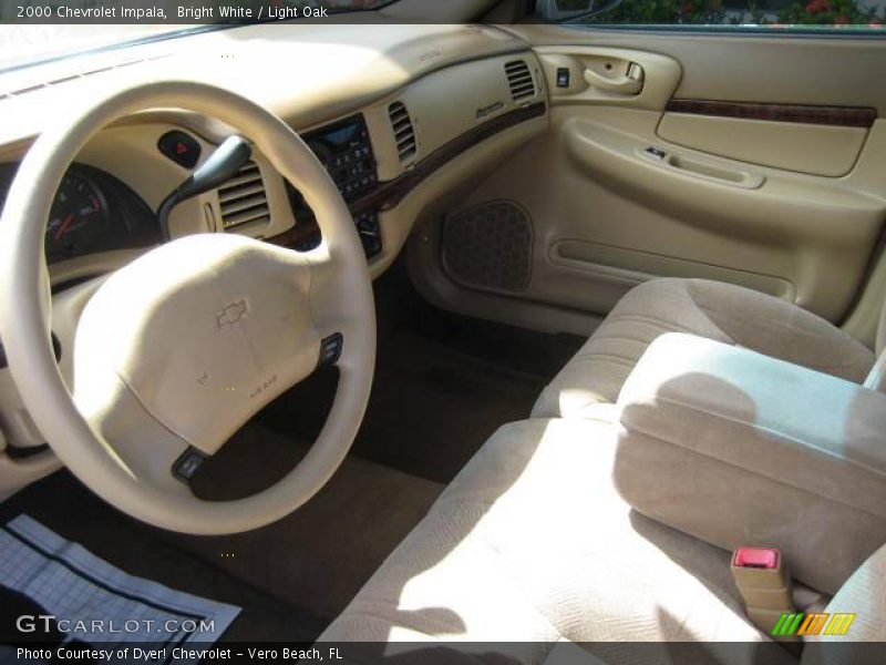 Bright White / Light Oak 2000 Chevrolet Impala