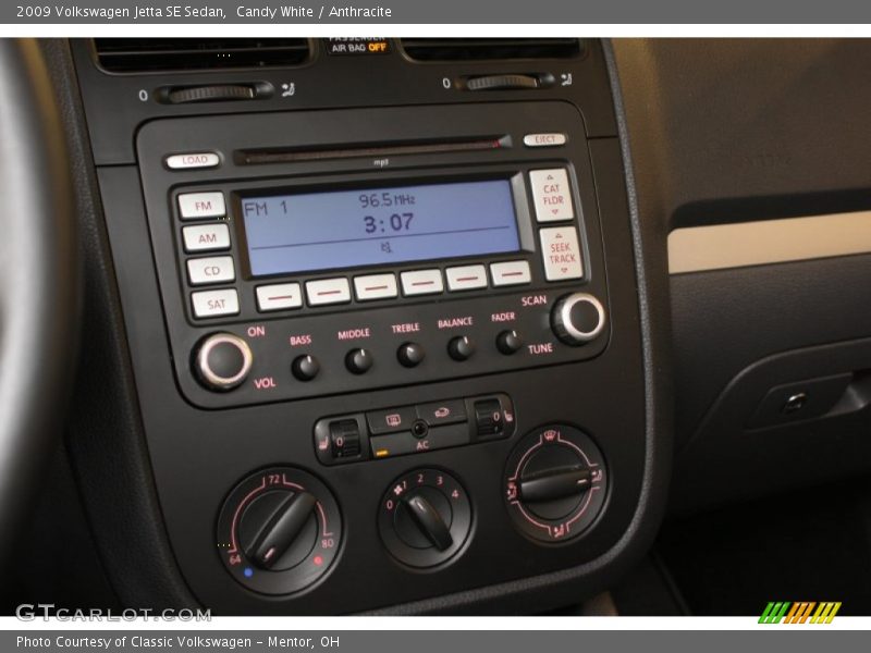Candy White / Anthracite 2009 Volkswagen Jetta SE Sedan