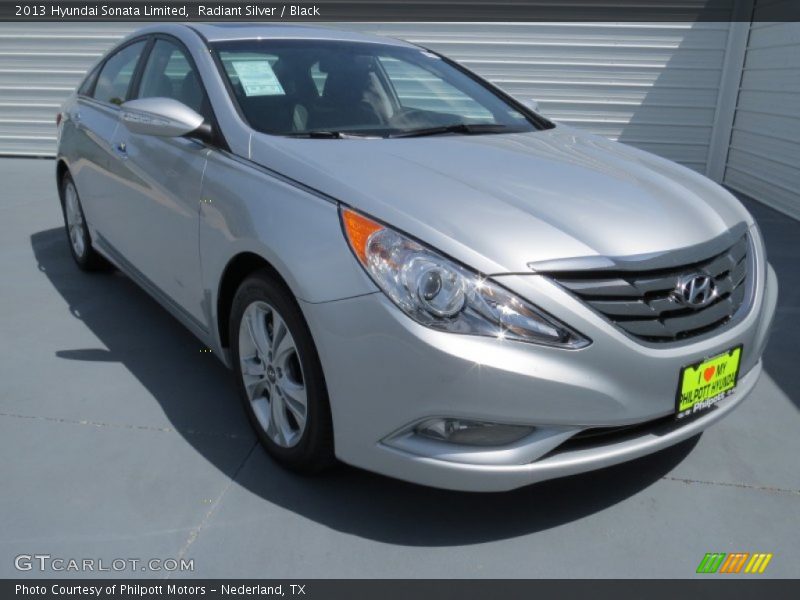 Radiant Silver / Black 2013 Hyundai Sonata Limited