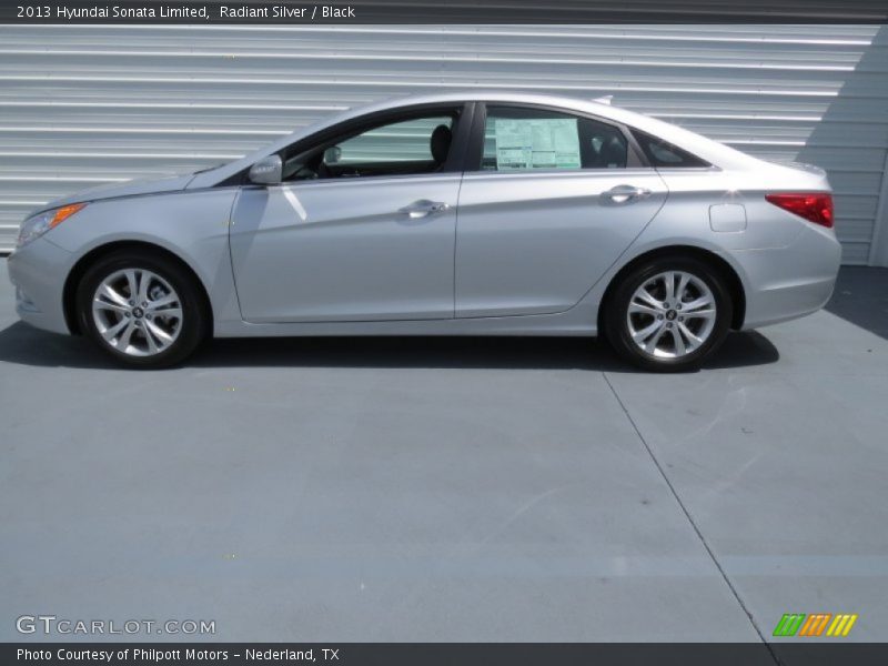 Radiant Silver / Black 2013 Hyundai Sonata Limited