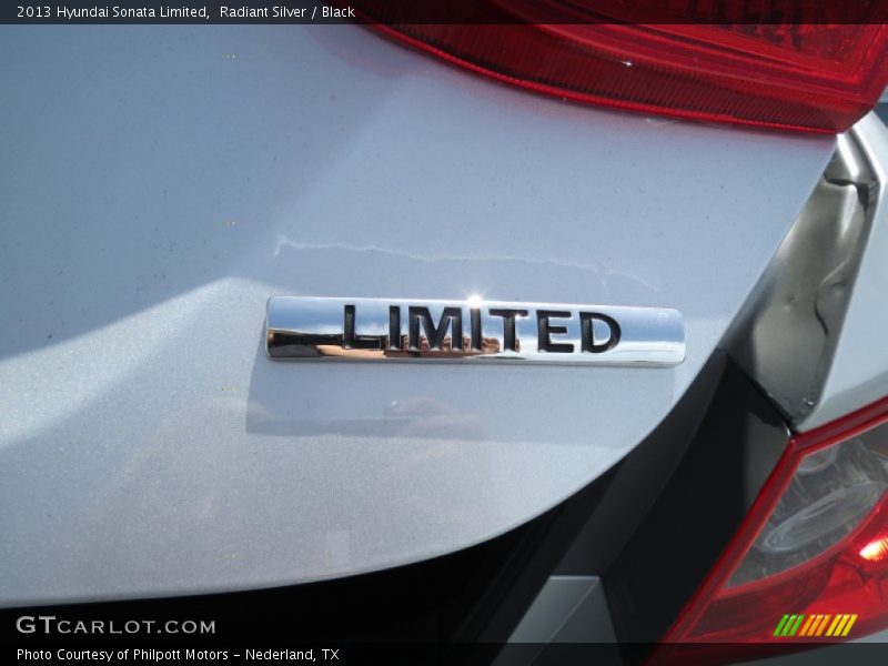 Radiant Silver / Black 2013 Hyundai Sonata Limited