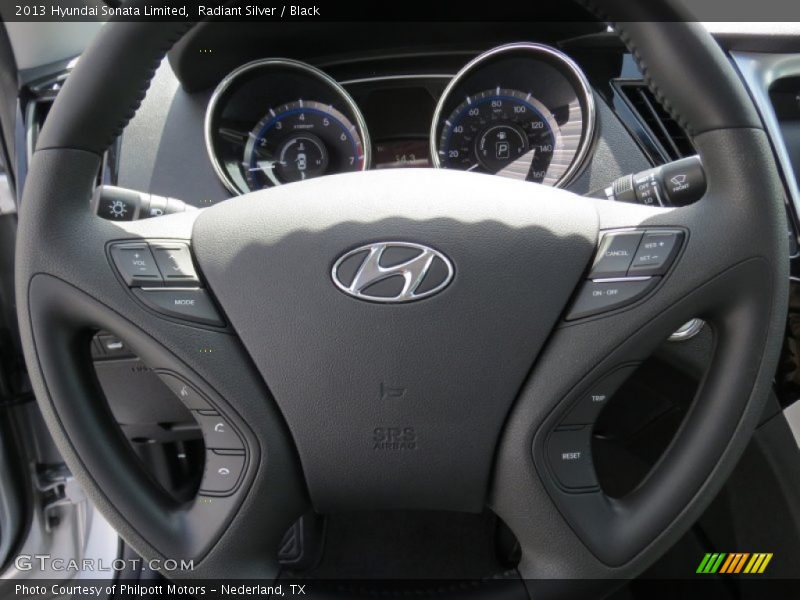 Radiant Silver / Black 2013 Hyundai Sonata Limited