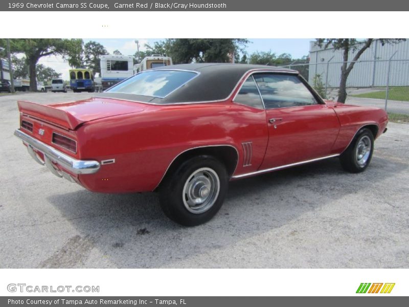 Garnet Red / Black/Gray Houndstooth 1969 Chevrolet Camaro SS Coupe