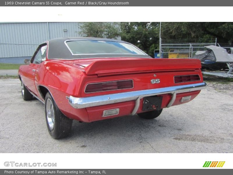 Garnet Red / Black/Gray Houndstooth 1969 Chevrolet Camaro SS Coupe